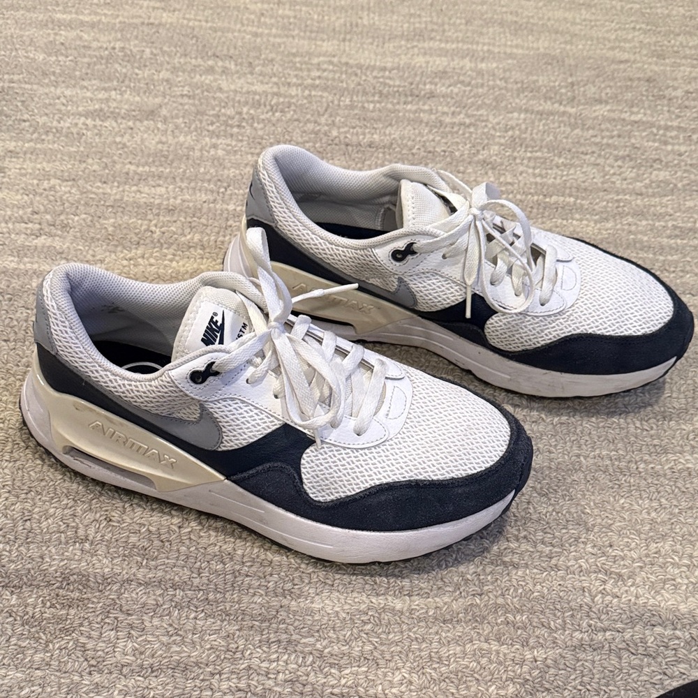 Nike Men's White and Navy Airmax